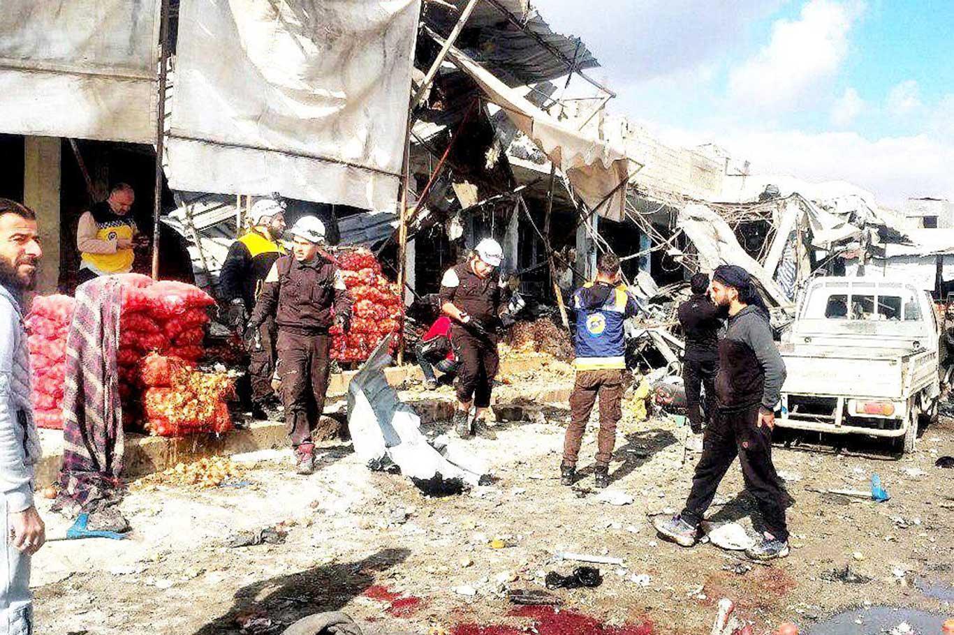 مقتل 14 مدنيا وإصابة 27 آخرين في إدلب